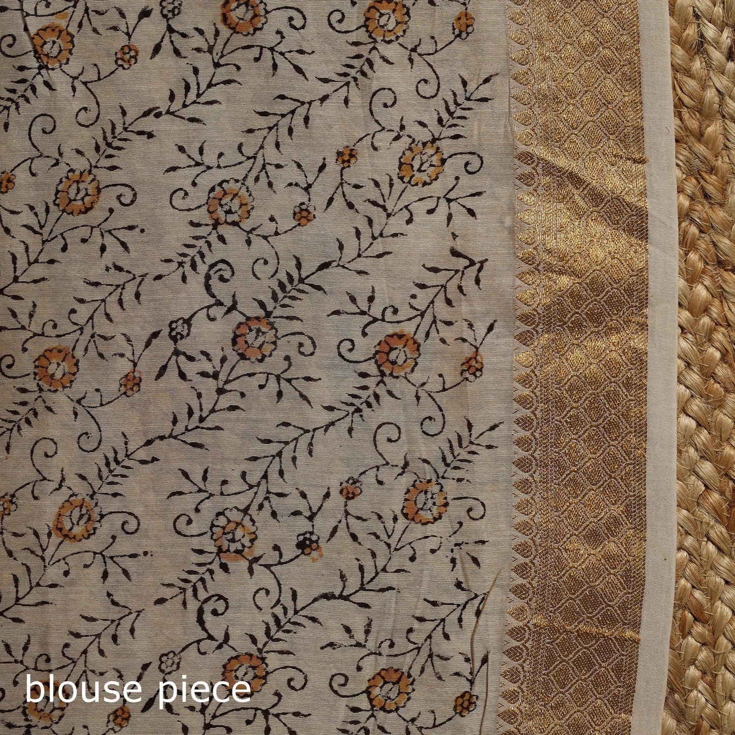 Brown - natural dyed pedana chanderi silk kalamkari saree