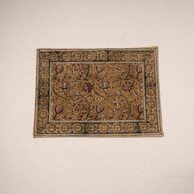 Yellow - natural dyed pedana kalamkari cotton table mat 31