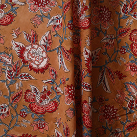 Brown - cotton sanganeri fabric 19 - handcrafted