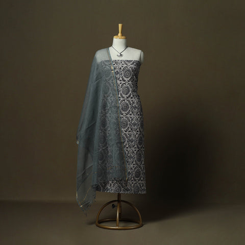 Pedana kalamkari hand block print natural dyed cotton 2pc