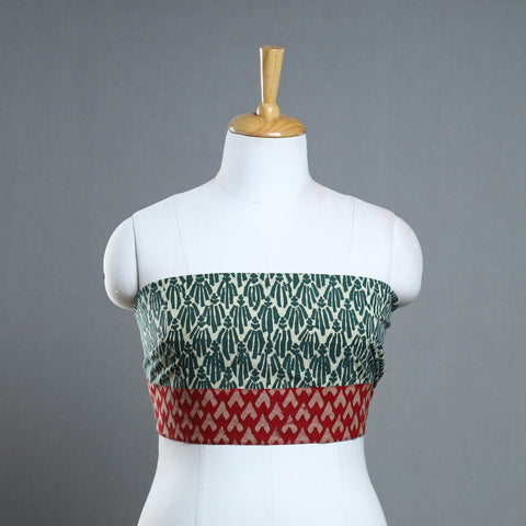 Green - cotton pipad blouse piece 174 - handcrafted