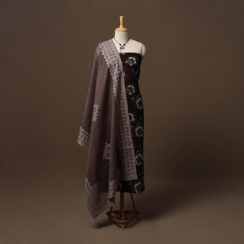 Dabu bagru natural dyed cotton 2pc unstitched dress