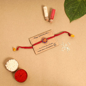  Daisy Flower - Hand Embroidered & Felt Work Rakhi 