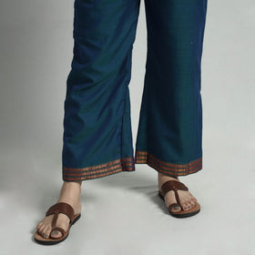 Dark blue dharwad cotton kurta with palazzo & dupatta set