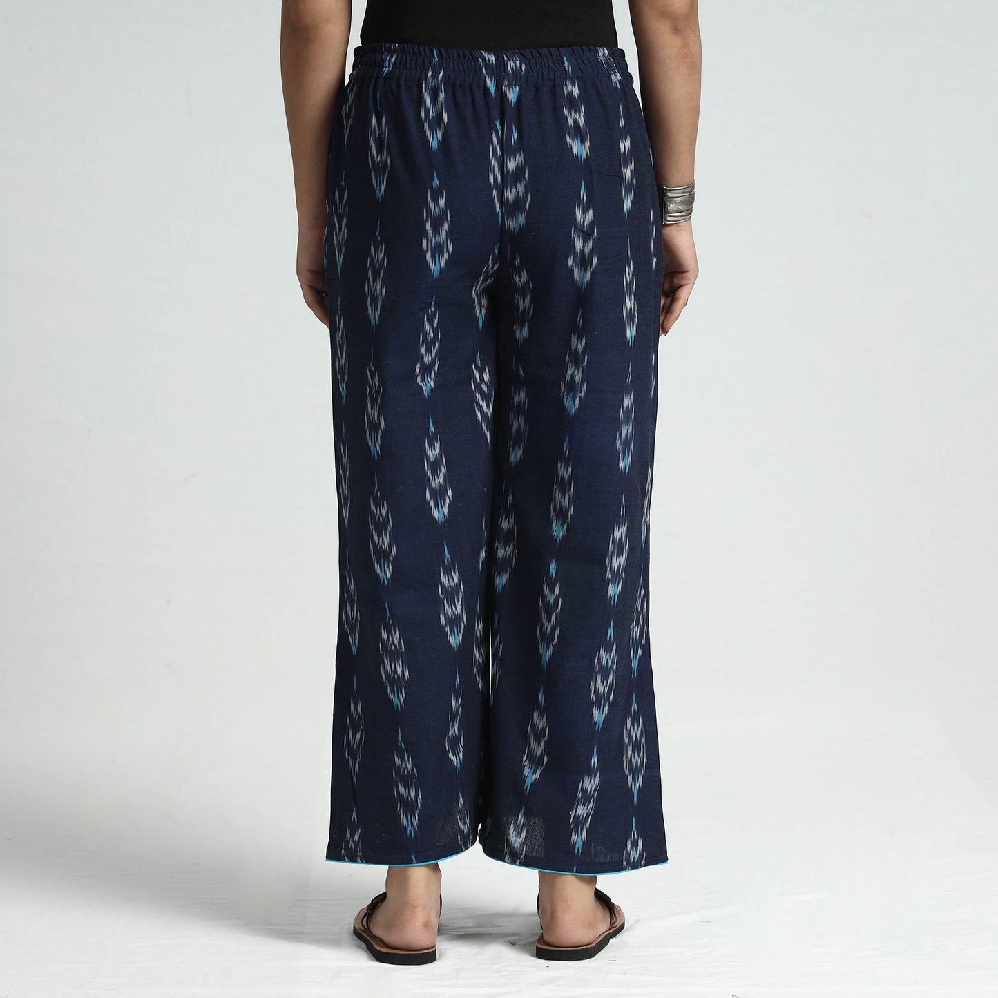 Buy Pochampally Ikat Weave Cotton Elasticated Palazzo Online at iTokri.com