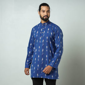 Buy Pochampally Ikat weave Cotton Men's Short Kurta Online at iTokri.com