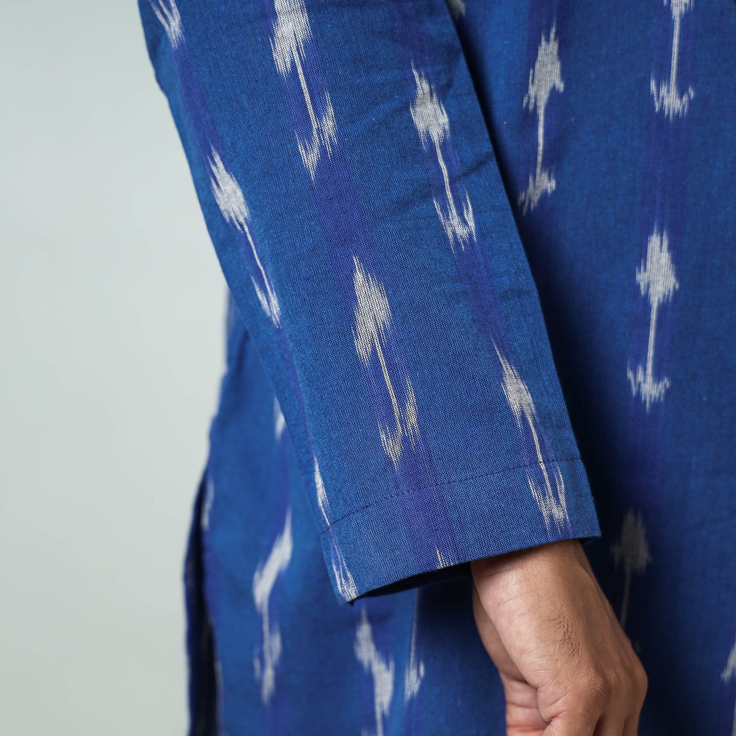 Buy Pochampally Ikat weave Cotton Men's Short Kurta Online at iTokri.com