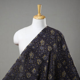 Dark Blue Block Printed Cotton Jahota Fabric