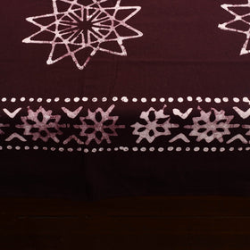 Dark Brown - Cotton Double Hand Batik Print Bed Sheet Set 06