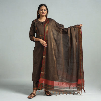 Buy Dharwad Cotton Kurta with Palazzo & Dupatta Set Online at iTokri.com