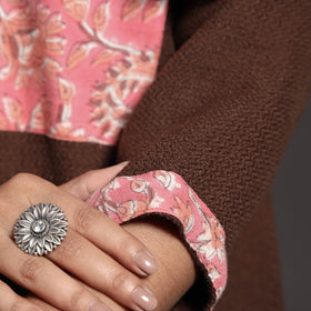 Dark Brown Kumaun Handwoven A-Line Merino Woolen Kurta for Women