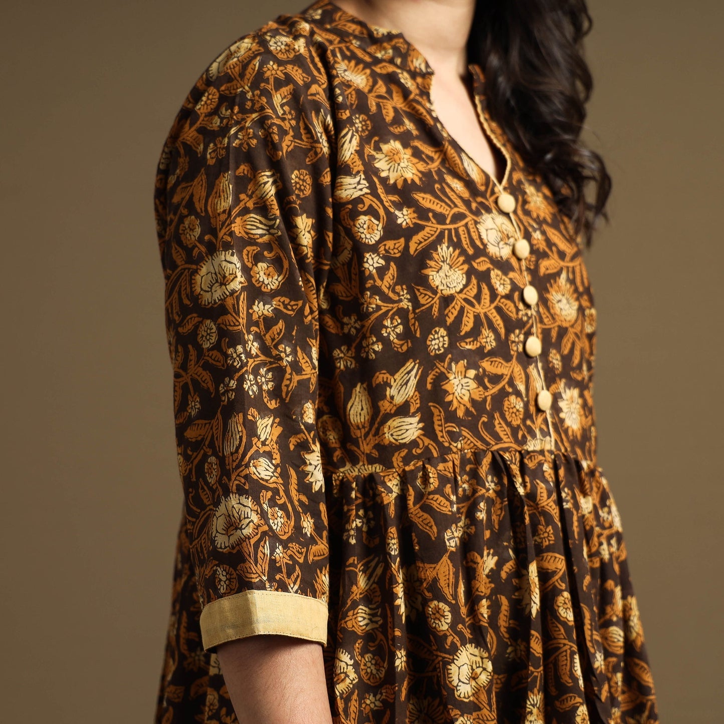 Buy Sanganeri Block Printed Cotton Flared Dress Online at iTokri.com