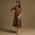 Buy Sanganeri Block Printed Cotton Flared Dress Online at iTokri.com