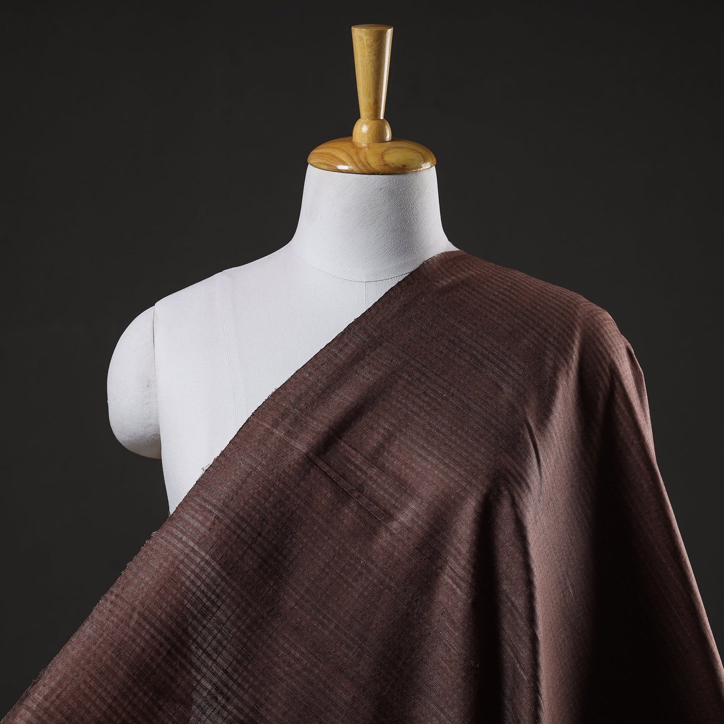  Vidarbha Tussar Silk Checks Handloom Fabric Fabric 