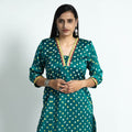 Buy Dark Red Bandhani Tie-Dye Modal Silk Straight Kurta Online at iTokri.com