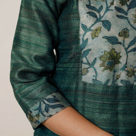 Buy Pure Desi Tussar Silk Long Kurta for Women