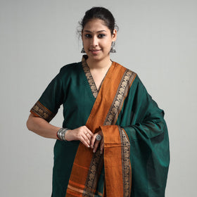 Dark green - dharwad cotton kurta with palazzo & dupatta