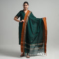 Dark green - dharwad cotton kurta with palazzo & dupatta