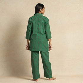 Buy Jacquard Cotton Top & Pyjama Night Suit Set Online at iTokri.com