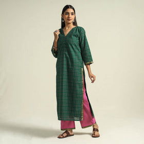 Buy Mangalagiri Handloom Cotton Kurta with Palazzo & Dupatta Set Online at iTokri.com