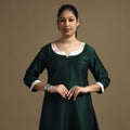 Buy Plain Solid Slub Silk Long Kurta Online at iTokri.com