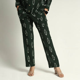 Dark Green - Pochampally Ikat Cotton Co-Ord Set