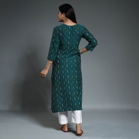 Buy Pochampally Ikat Weave Cotton Long Kurta Online at iTokri.com