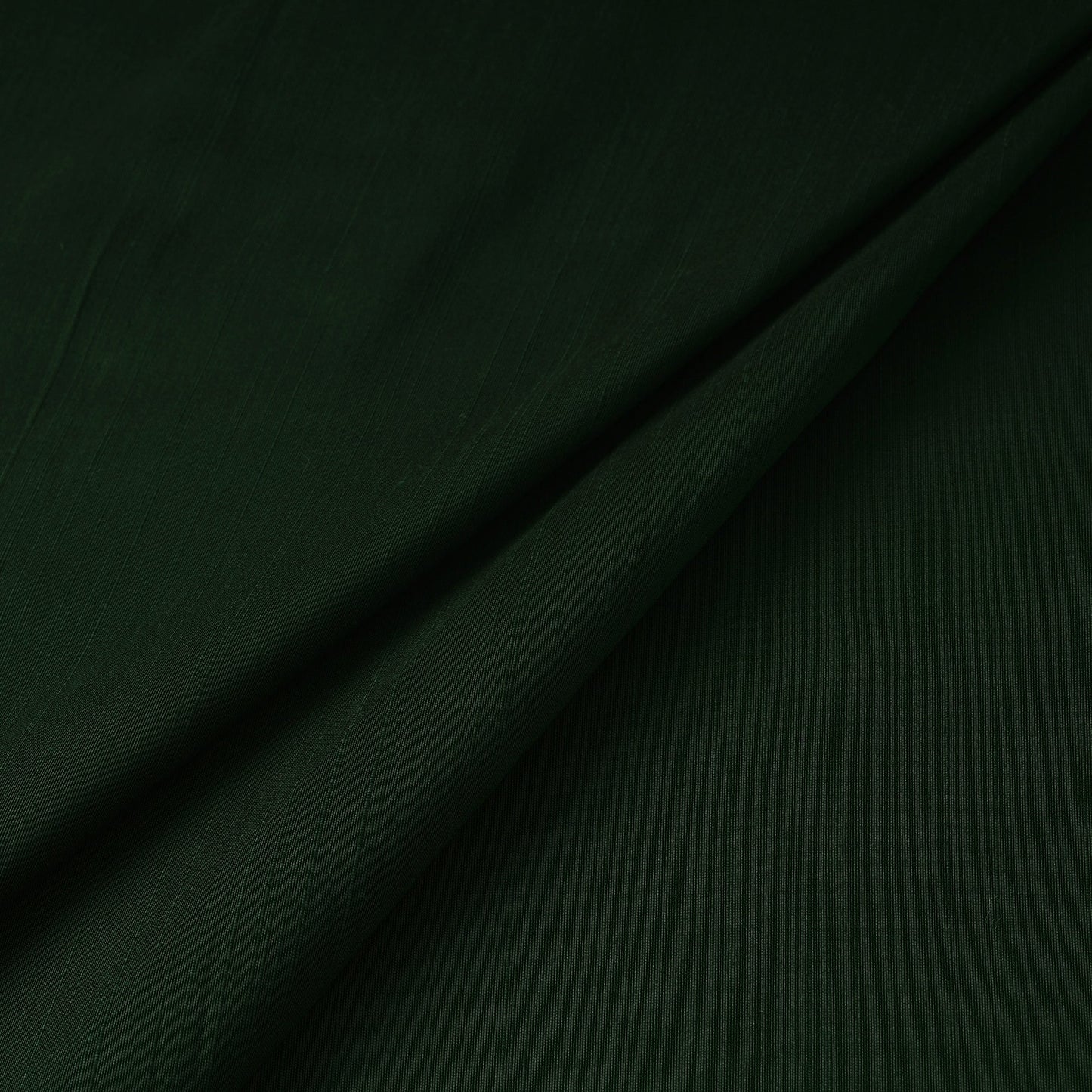  Dark Green Slub Silk Plain Fabric 
