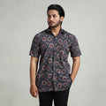  Bagru Block Printed Cotton Men Half Sleeve Shirt 