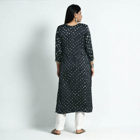 bandhani silk kurta