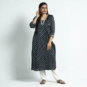 bandhani silk kurta