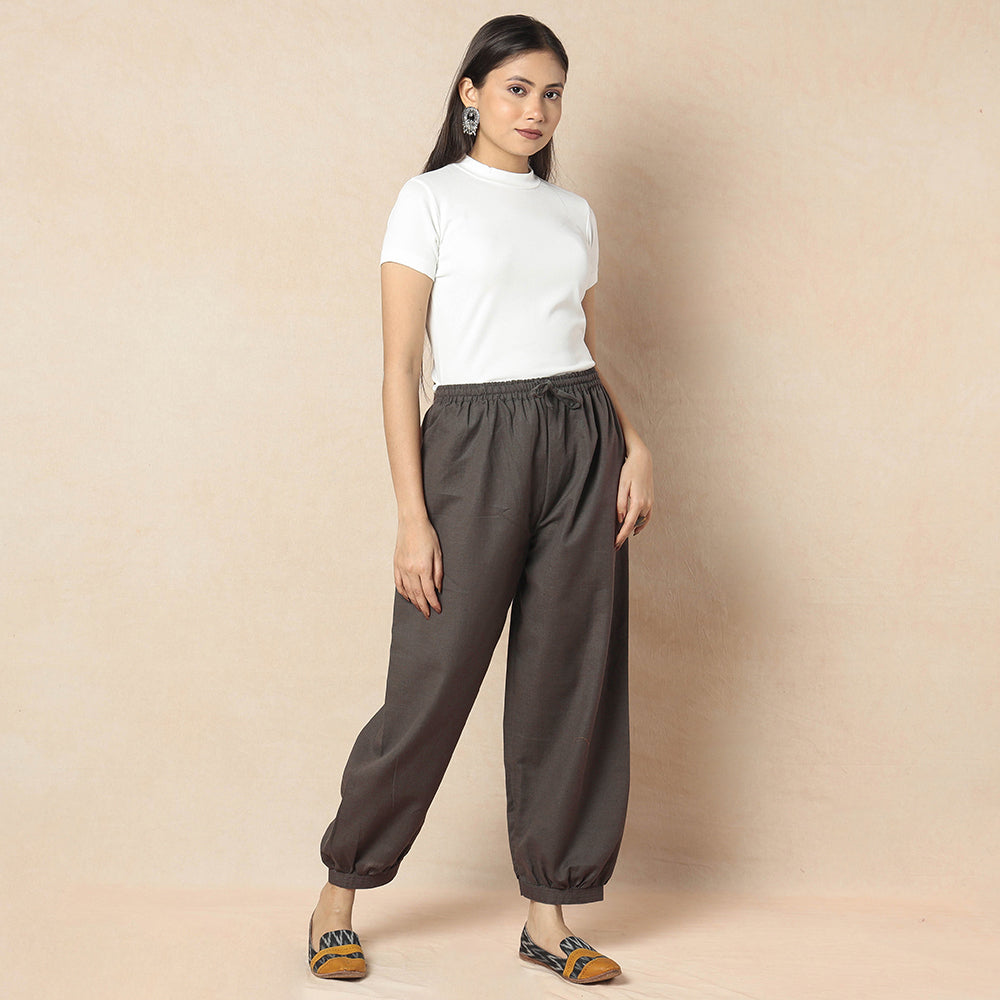 Buy Flex Cotton Plain Elasticated Pant Online l iTokri.com