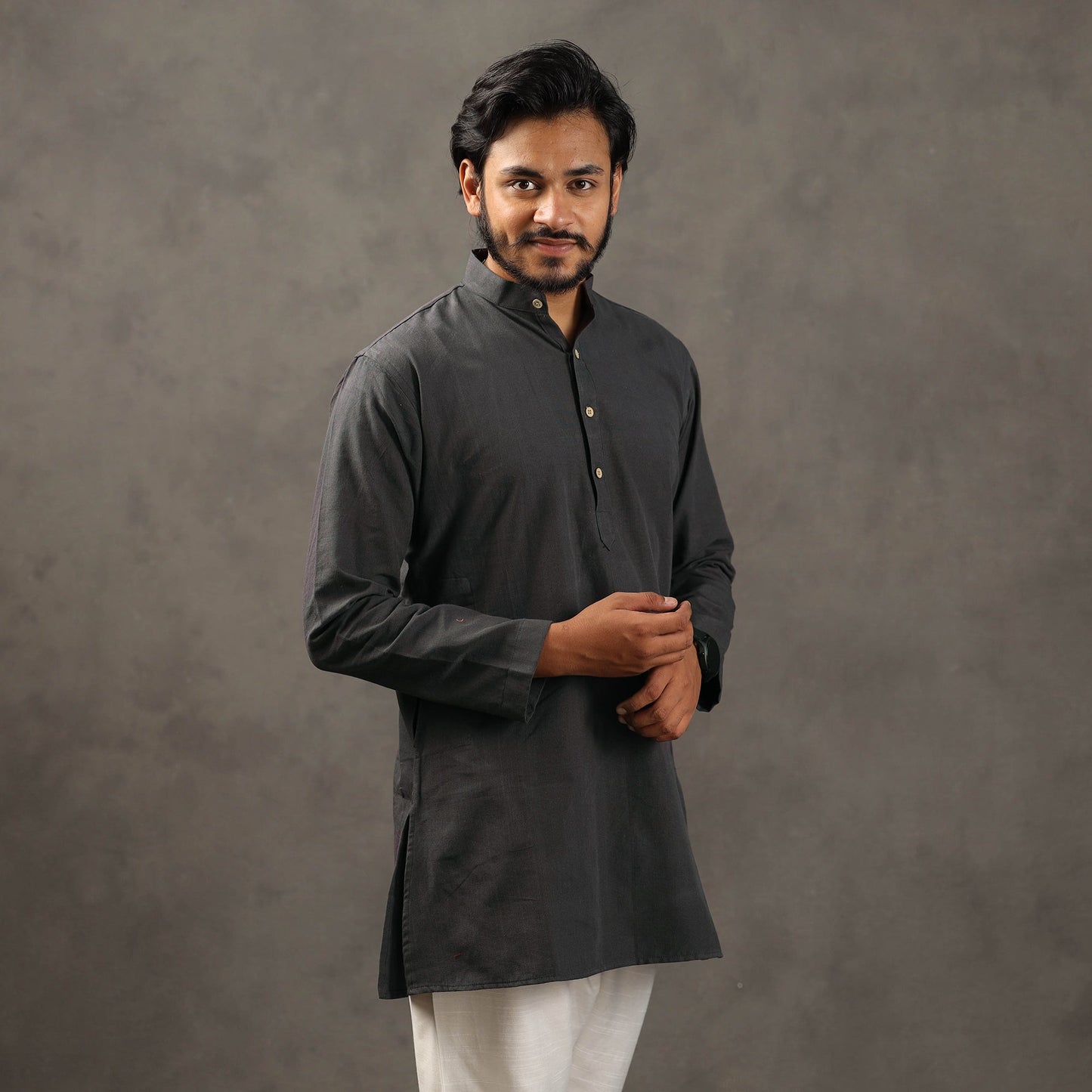  Handloom Cotton Men Short Kurta 