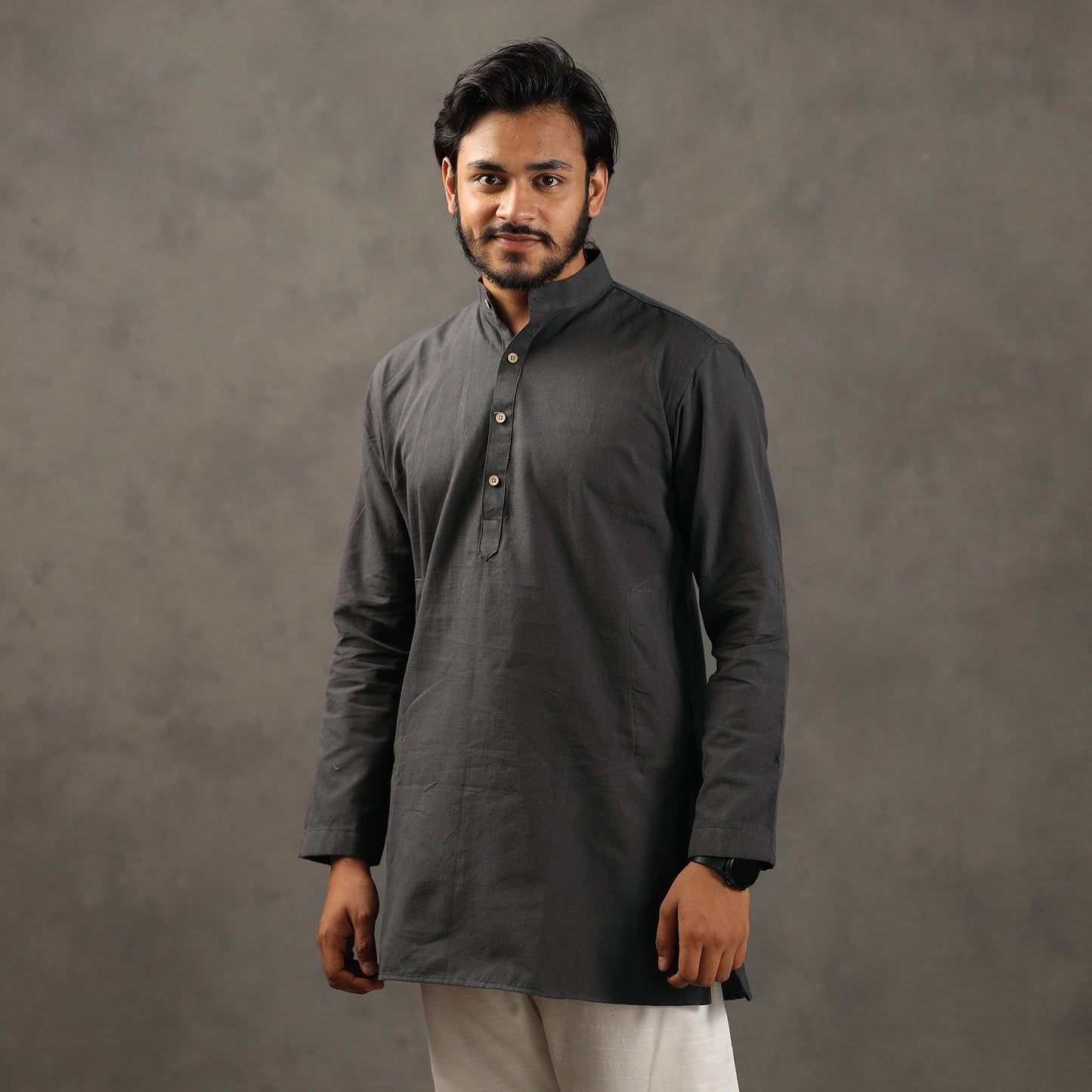  Handloom Cotton Men Short Kurta 