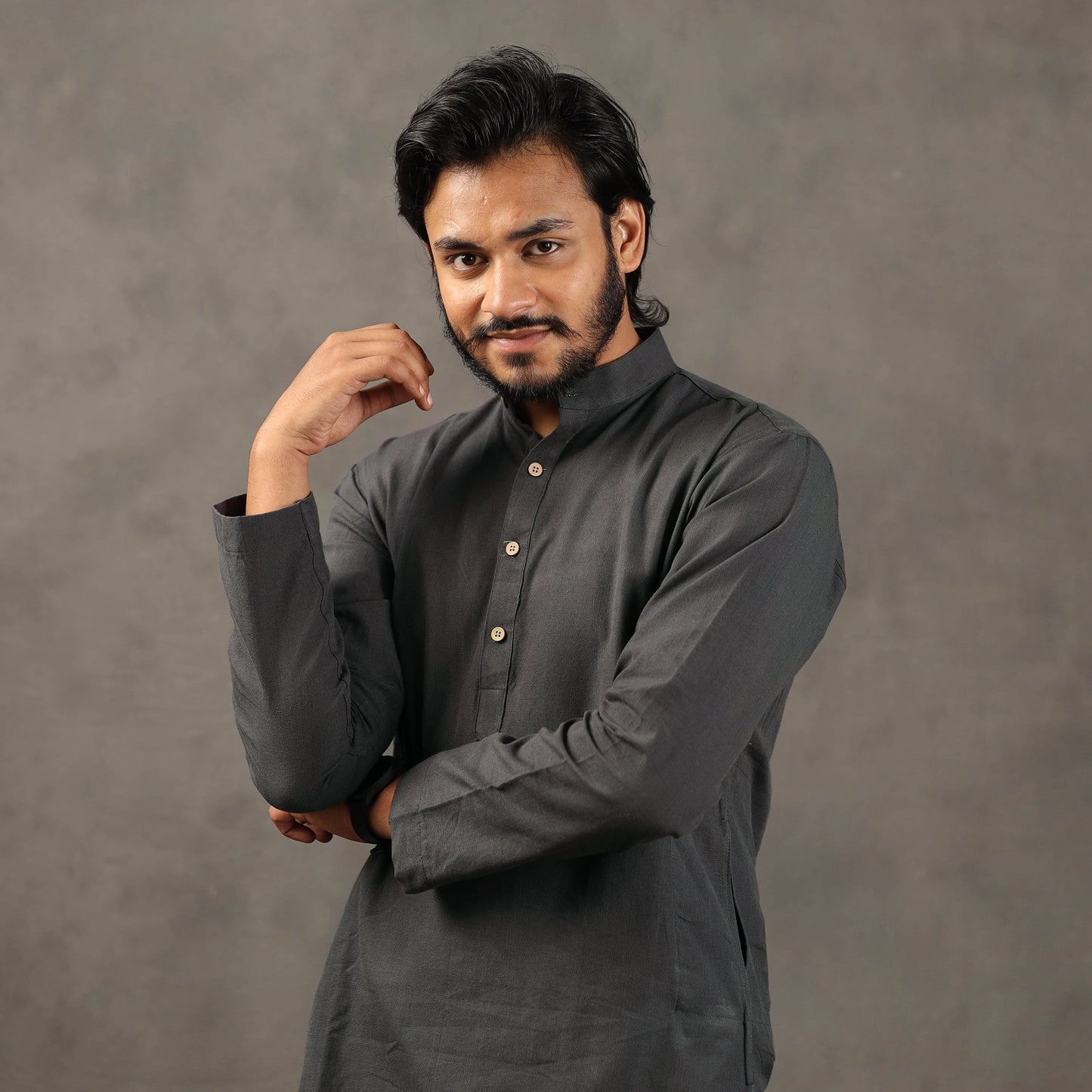  Handloom Cotton Men Short Kurta 