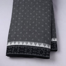  Dark Grey Handloom Cotton Pochampally Double Ikat Fabric