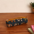  Dark Grey Handmade Quilted Cotton Pencil Pouch