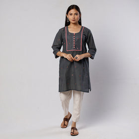 Buy iTokri Casuals - Jamdani Handloom Cotton Short Kurta Online at iTokri.com