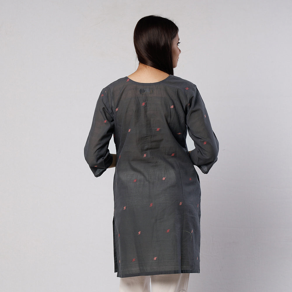 Buy iTokri Casuals - Jamdani Handloom Cotton Short Kurta Online at iTokri.com