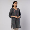 Buy iTokri Casuals - Jamdani Handloom Cotton Short Kurta Online at iTokri.com