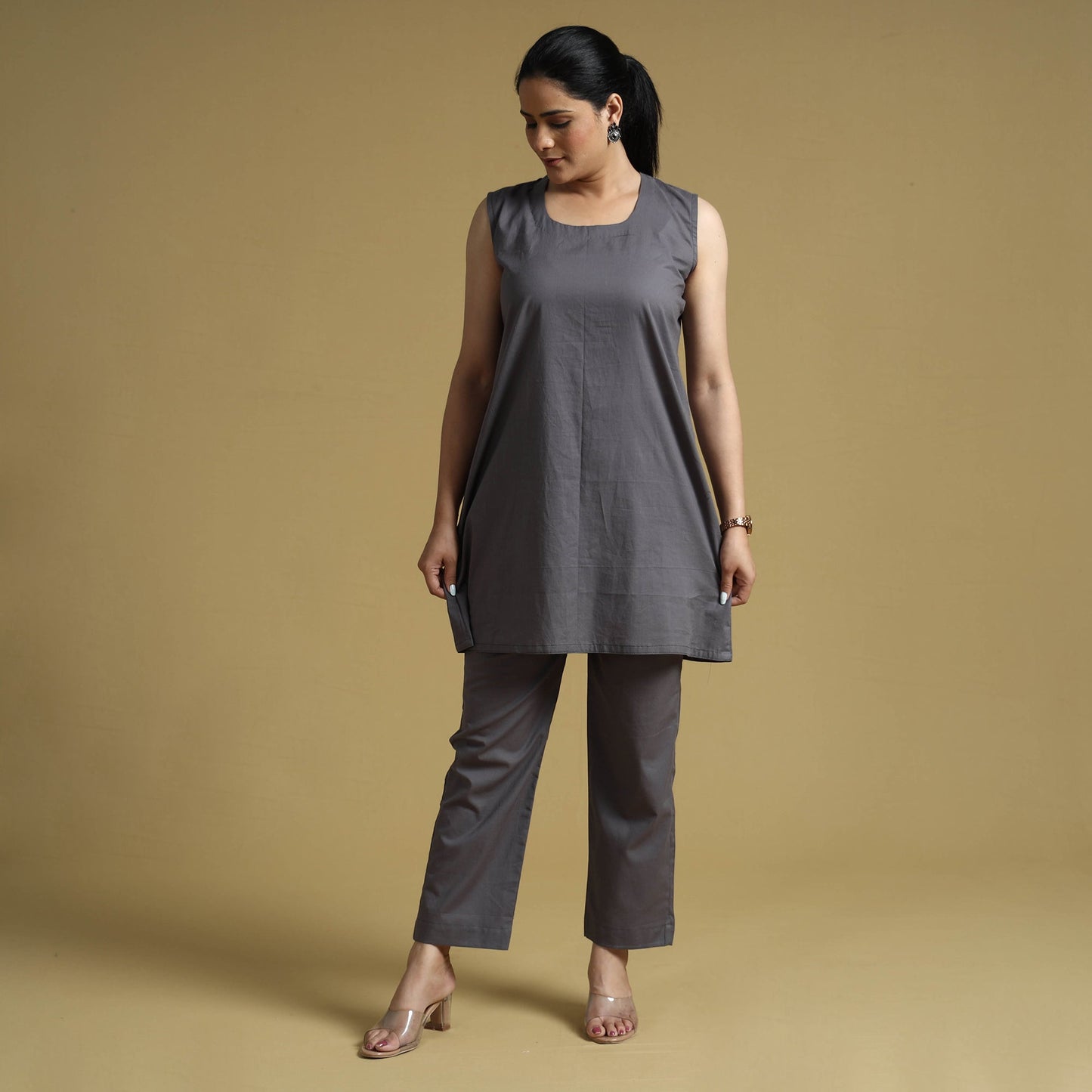  Plain Dyed Cotton Co-Ord Set 