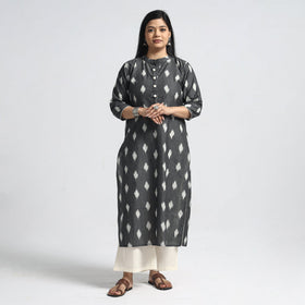 Buy Pochampally Ikat Weave Cotton Straight Kurta Online at iTokri.com