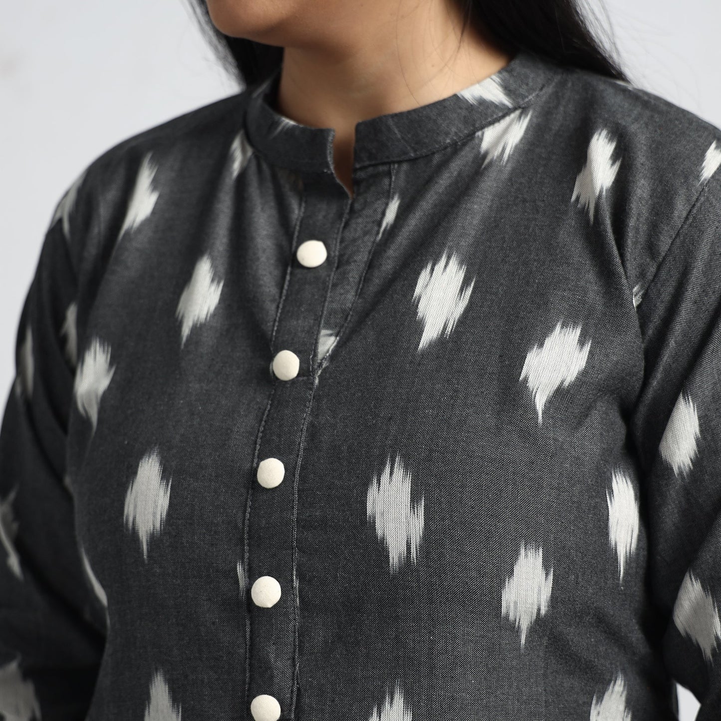 Buy Pochampally Ikat Weave Cotton Straight Kurta Online at iTokri.com