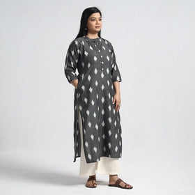 Buy Pochampally Ikat Weave Cotton Straight Kurta Online at iTokri.com