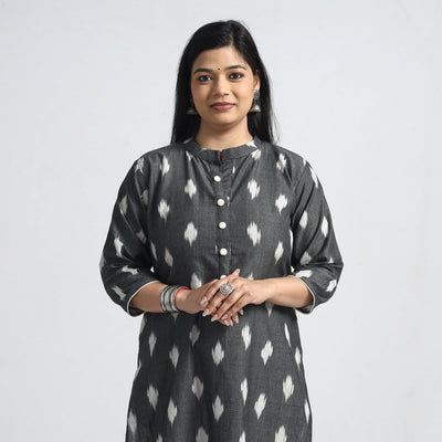 Buy Pochampally Ikat Weave Cotton Straight Kurta Online at iTokri.com
