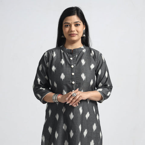 Buy Pochampally Ikat Weave Cotton Straight Kurta Online at iTokri.com