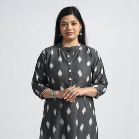 Buy Pochampally Ikat Weave Cotton Straight Kurta Online at iTokri.com