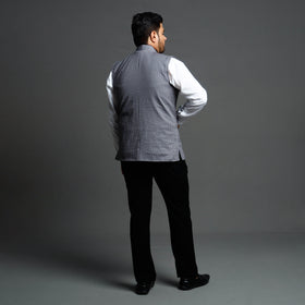 Buy Running Stitch Pure Cotton Men Nehru Jacket 13 Online at iTokri.com