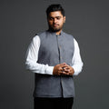 Buy Running Stitch Pure Cotton Men Nehru Jacket 13 Online at iTokri.com