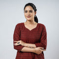 Buy Cotton Straight Jacquard Kurta for Women